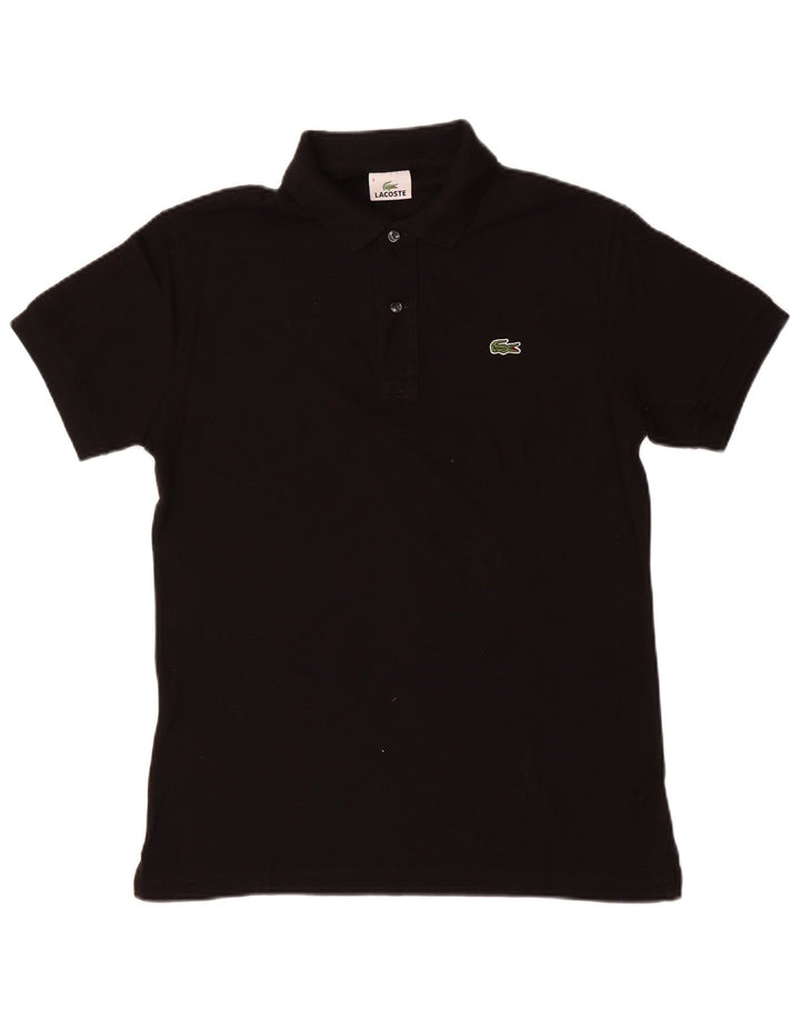 LACOSTE Polo para hombre talla 4 mediano algodón negro