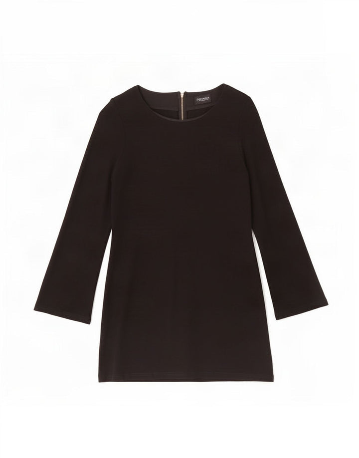 Topshop Vestido básico de manga larga para mujer UK 42 Medium Viscosa negra