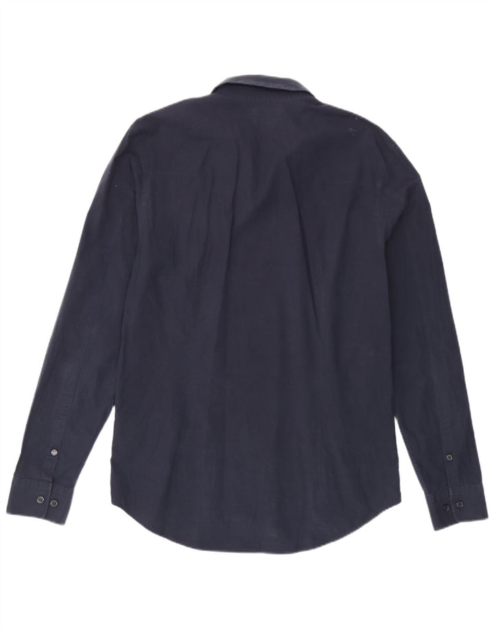 Camisa Calvin Klein Jeans Hombre Slim Fit Algodón Azul Marino Medio