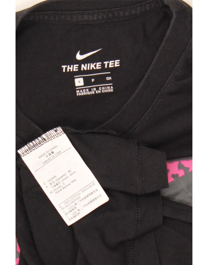 Nike - Camiseta gráfica para hombre, talla pequeña, algodón negro