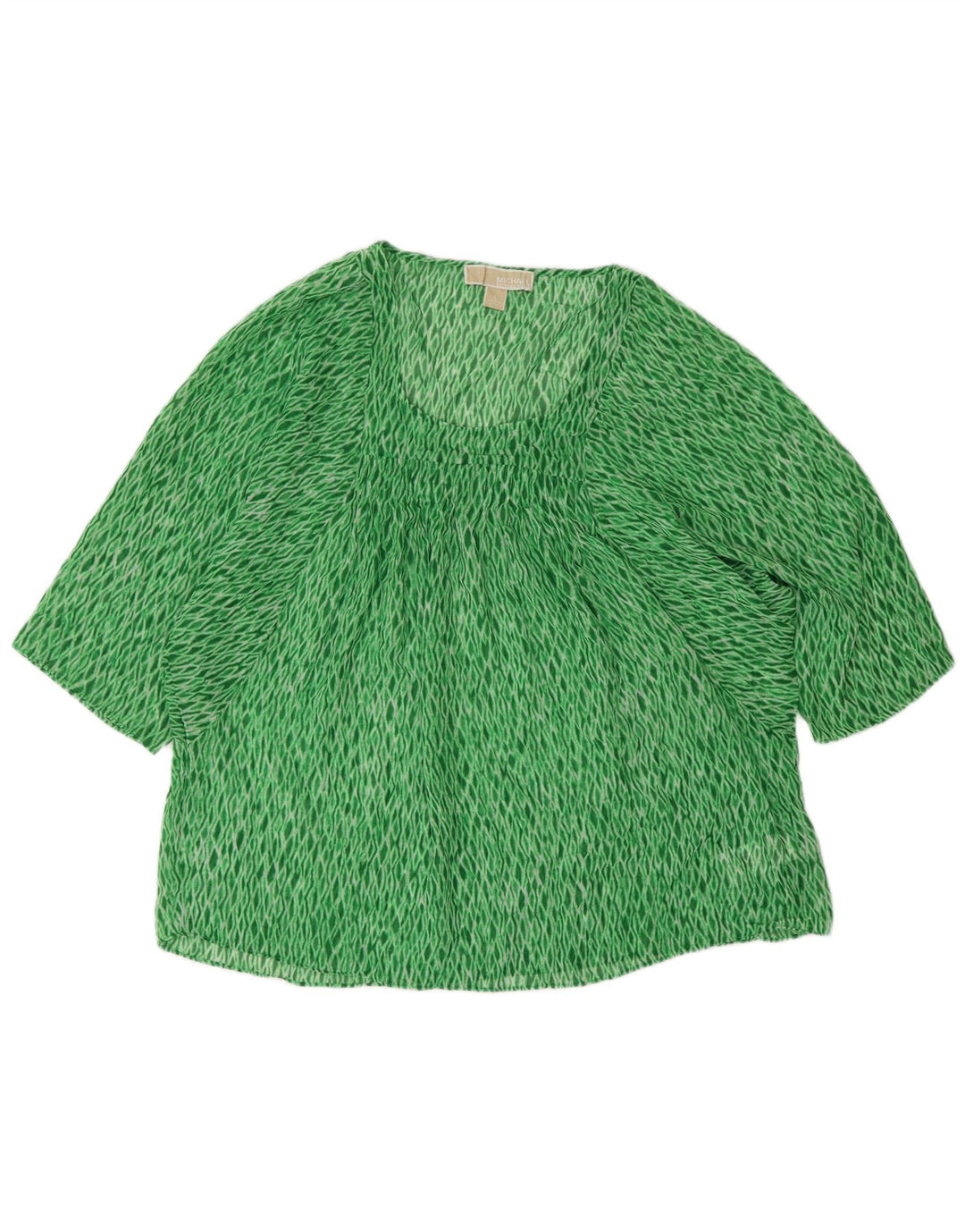 Michael Kors Blusa para mujer Top UK 40 Grande Verde Argyle/Diamond Poliéster