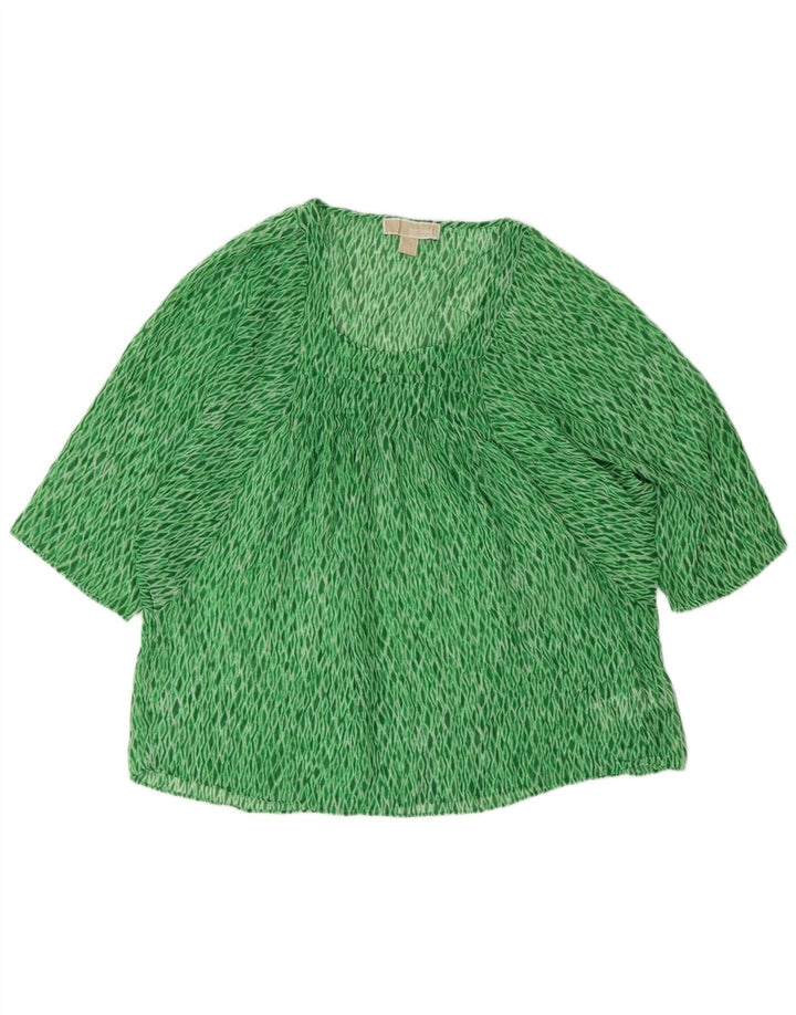 Michael Kors Blusa para mujer Top UK 40 Grande Verde Argyle/Diamond Poliéster