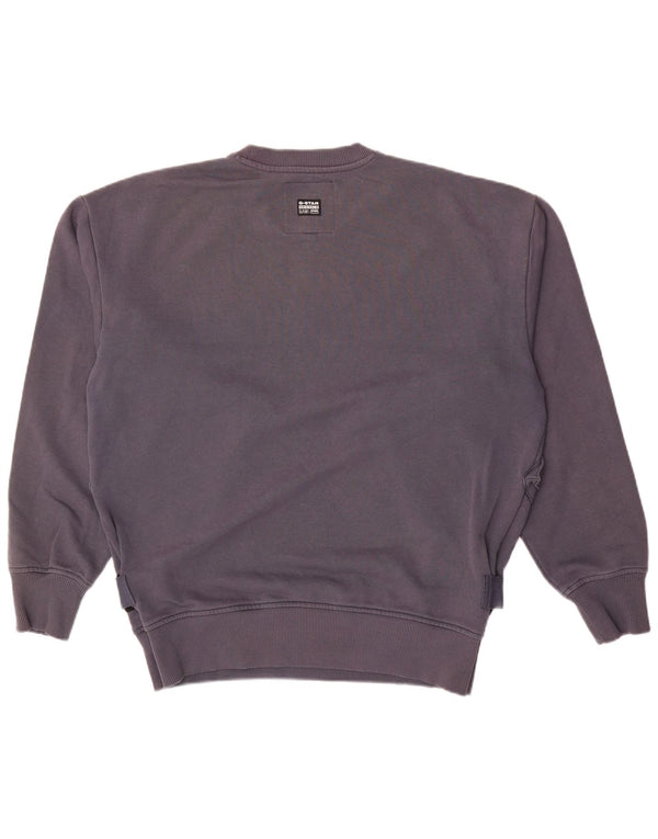 G-Star Hombre Sudadera Militar Jumper Large Azul Marino Algodón