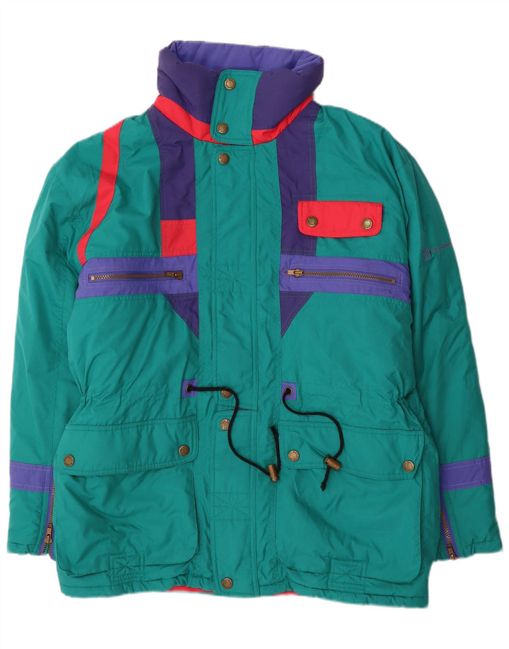 Sergio Tacchini Chaqueta de esquí para hombre ES 38 Azul medio Poliéster con bloques de color
