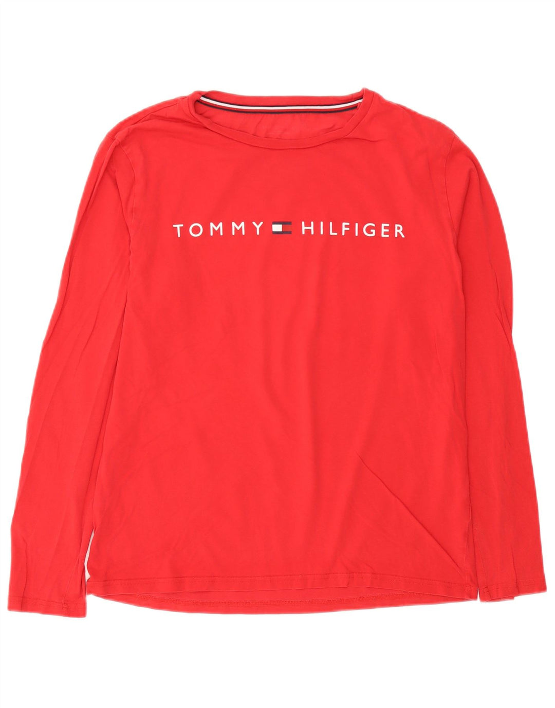 Tommy Hilfiger Top gráfico de manga larga para hombre Rojo mediano