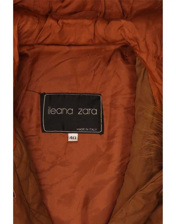 Ileana Zara Chaqueta acolchada con capucha extragrande para mujer IT 40 Small Brown