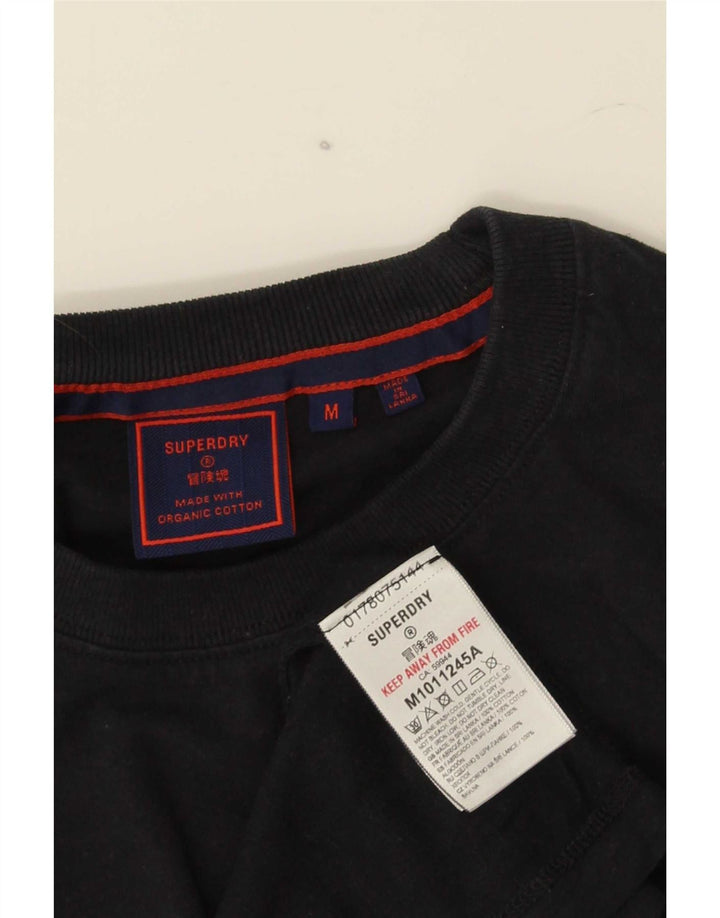 Superdry Camiseta para hombre Top Medium Black Cotton