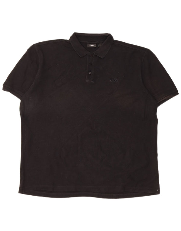 Fila Polo De Manga Corta Regular Fit Para Hombre XL Negro