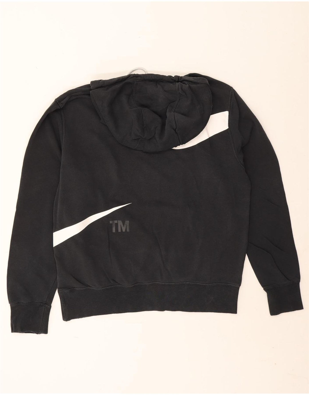 Nike Sudadera con capucha gráfica para hombre, jersey de algodón negro mediano