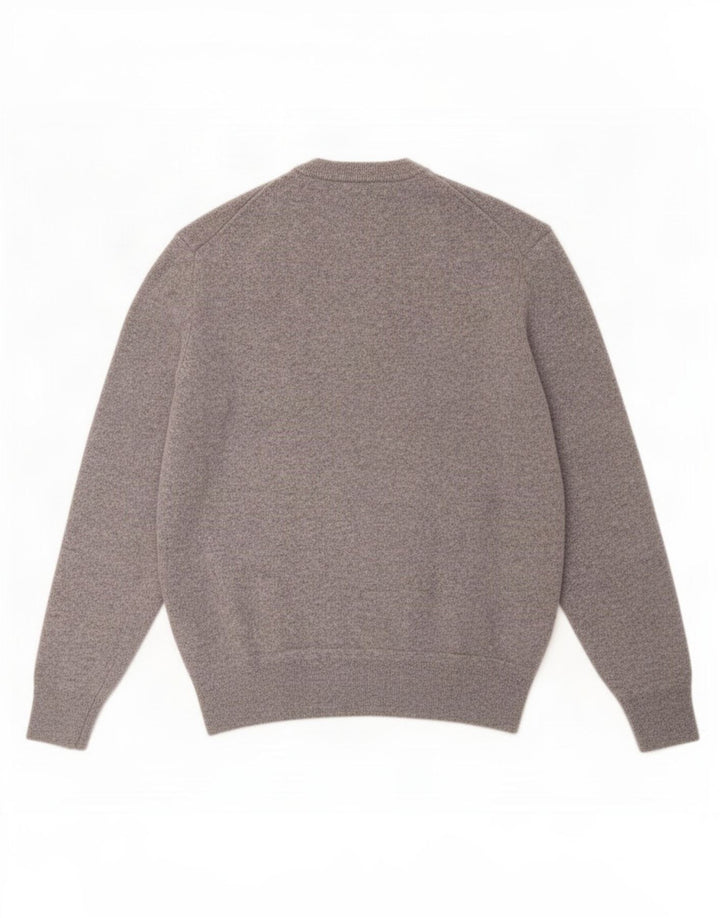 Zara Hombre Jersey Cuello Redondo Lana Gris Medio