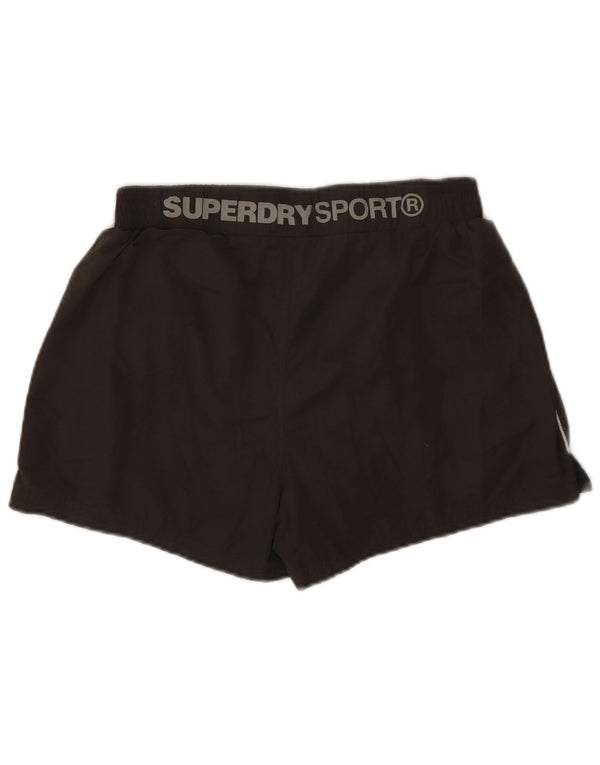 Superdry Shorts Deportivos Gráficos Negro Mediano Mujer