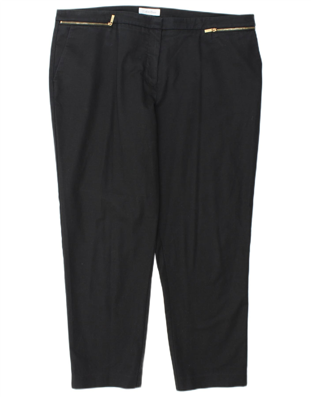 CALVIN KLEIN Pantalones cortos rectos para mujer W38 L27 Algodón negro