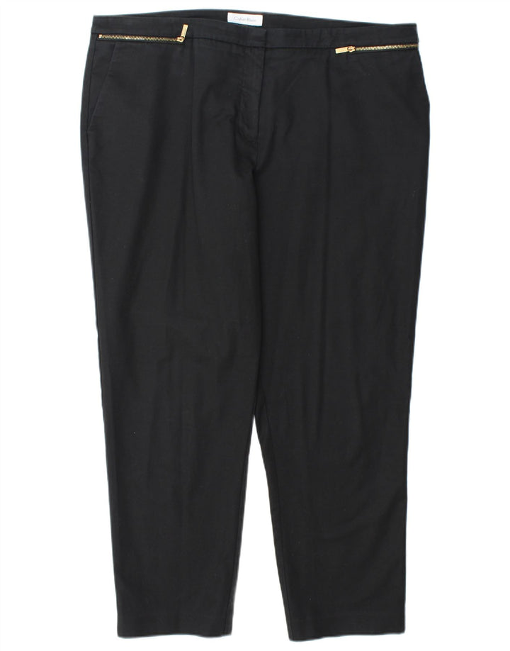 CALVIN KLEIN Pantalones cortos rectos para mujer W38 L27 Algodón negro