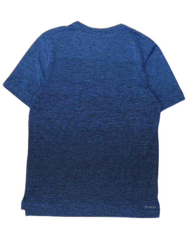 Adidas Chicos Climalite Camiseta Top 13-14 Años Grande Azul Moteado Poliéster