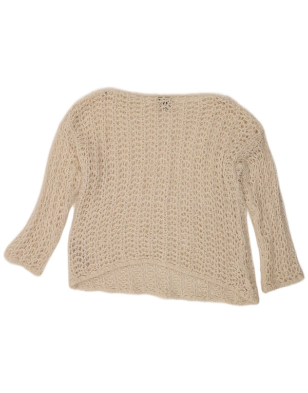 Massimo Dutti Jersey con Cuello Barco para Mujer UK 10 Small Off White