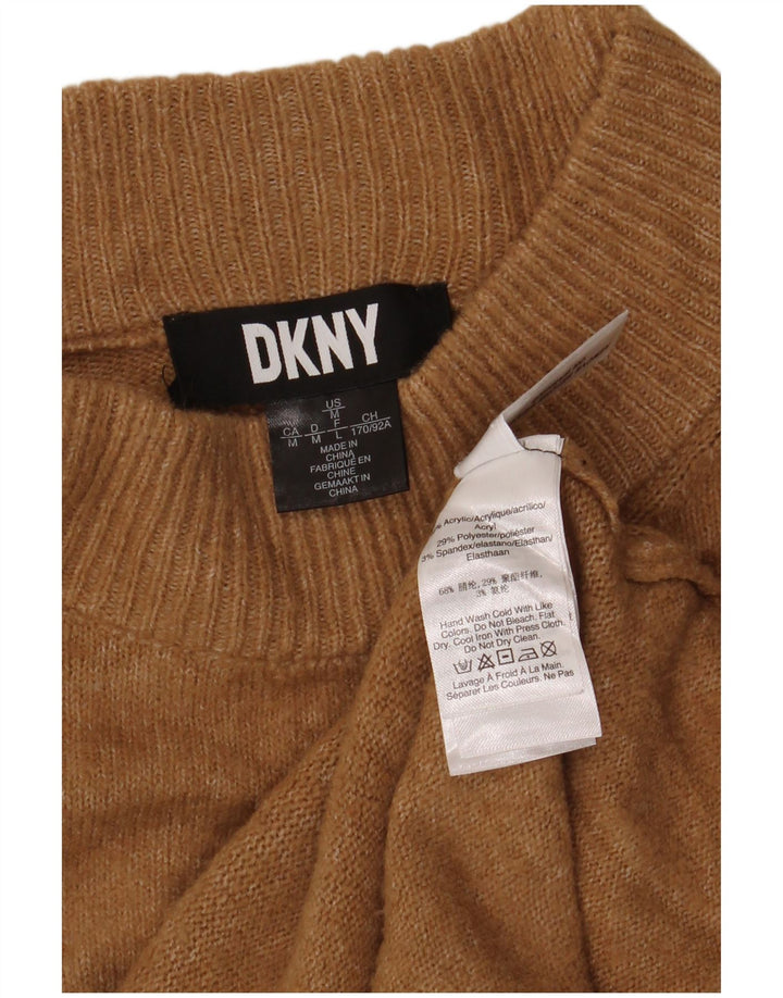 Dkny Suéter tipo jersey con cuello alto para mujer Reino Unido 14 Acrílico marrón medio