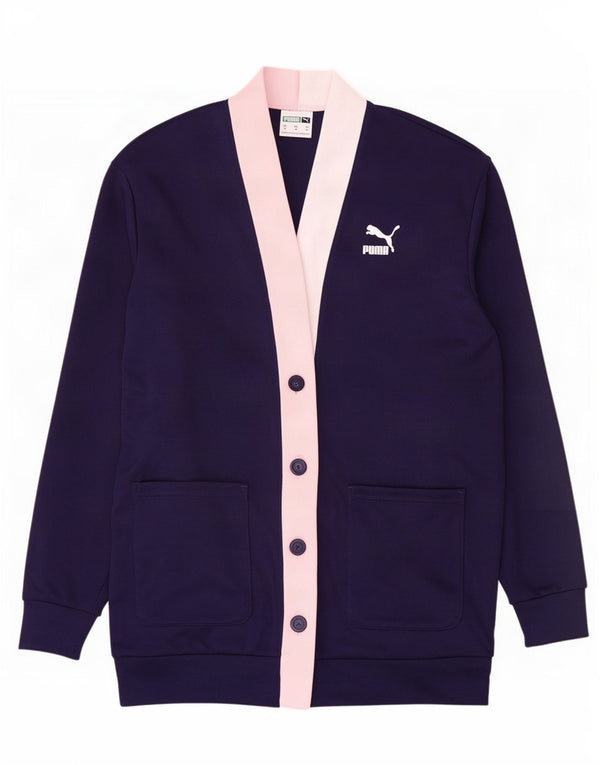 Puma - Chaqueta de chándal para mujer, talla 40, talla mediana, color azul marino