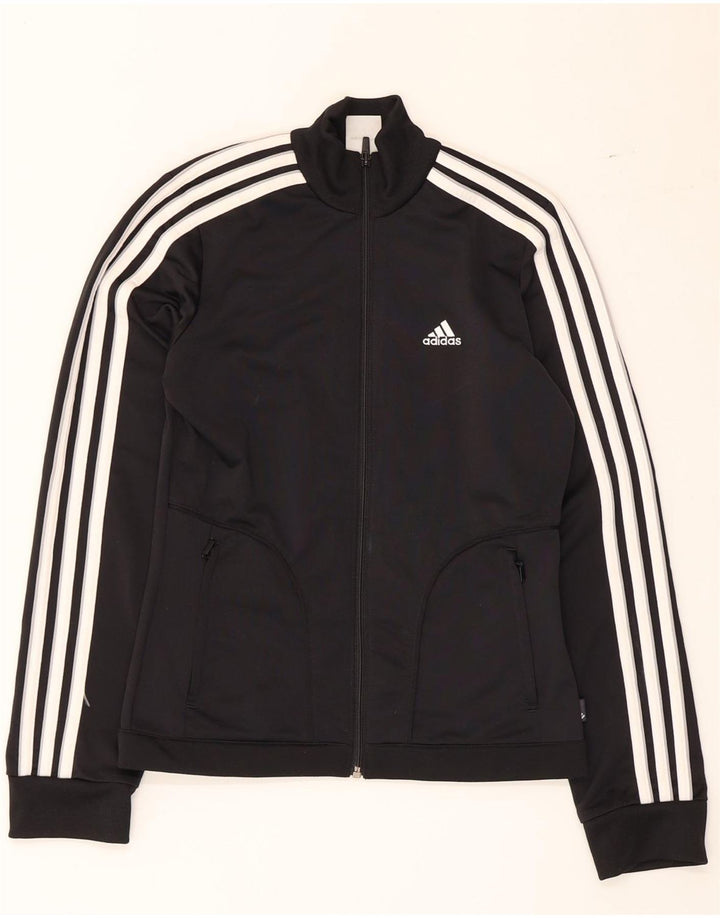 Adidas - Chaqueta de chándal para mujer, talla 8, pequeña, color negro, poliéster
