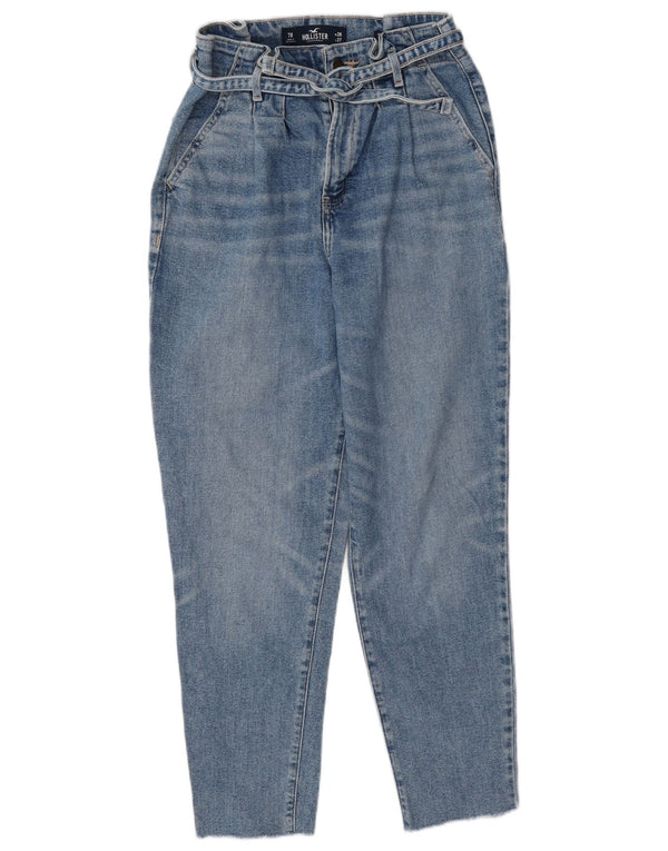 Hollister Jeans Cónicos De Cintura Alta Para Mujer US 7 Medium W28 L27 Algodón Azul