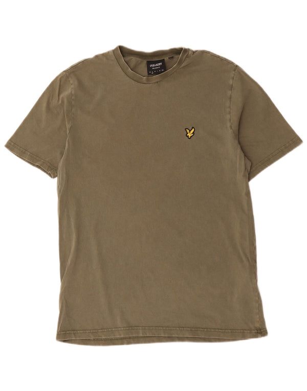 Lyle & Scott Camiseta de ajuste relajado para hombre Top pequeño de algodón caqui