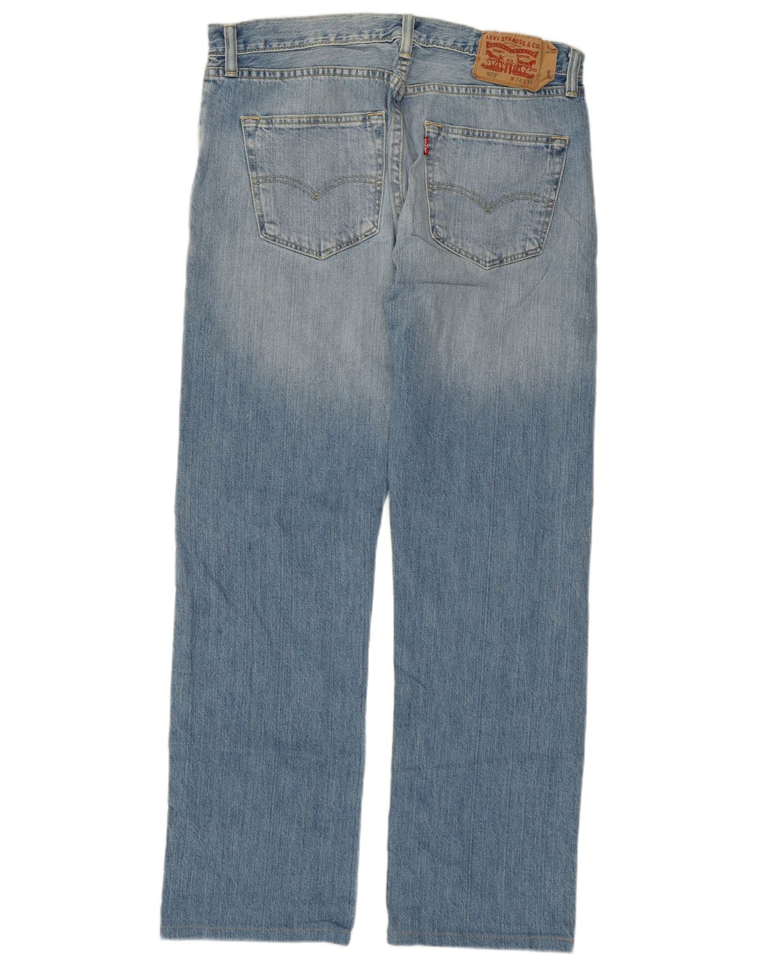 LEVI'S Jeans rectos 501 para hombre W34 L30 Algodón azul
