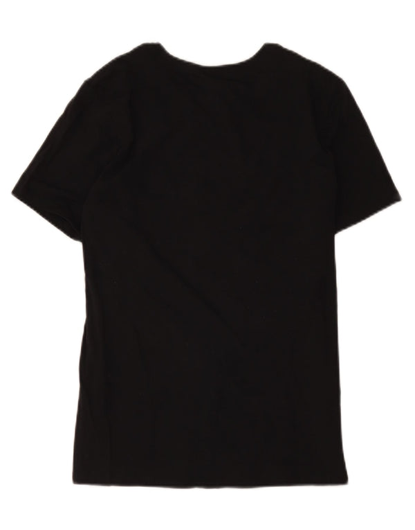 Nike Camiseta gráfica para mujer Top UK 12 Medium Black Cotton