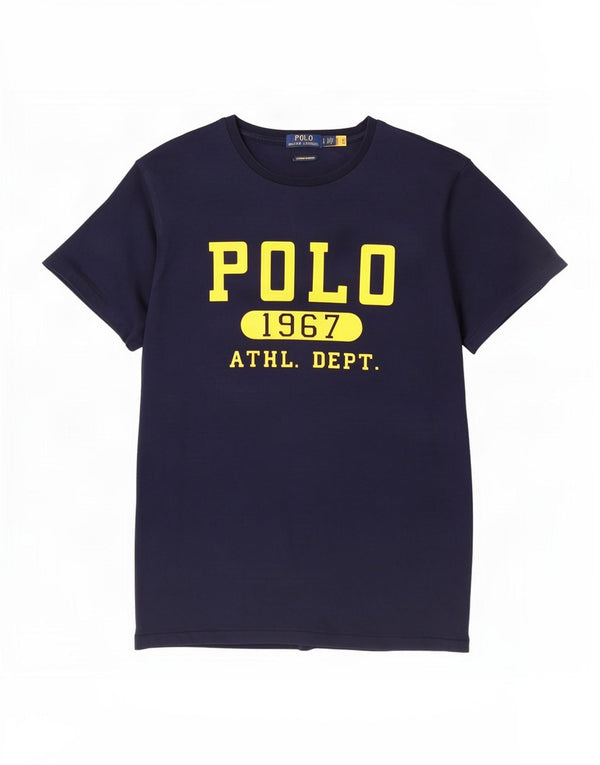 Polo Ralph Lauren - Camiseta con gráfico ajustado personalizado para hombre, talla grande, azul marino