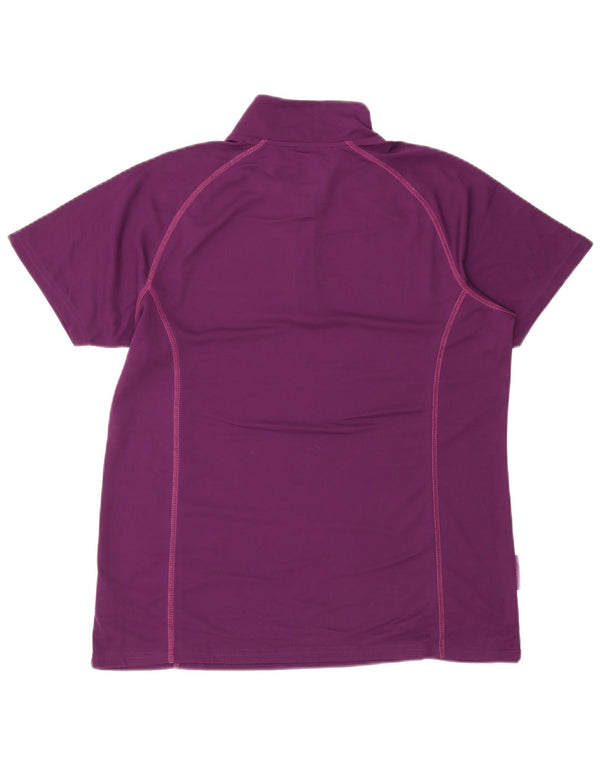 Camiseta con cuello y cremallera para mujer de Mountain Warehouse UK 40 XL Poliéster morado