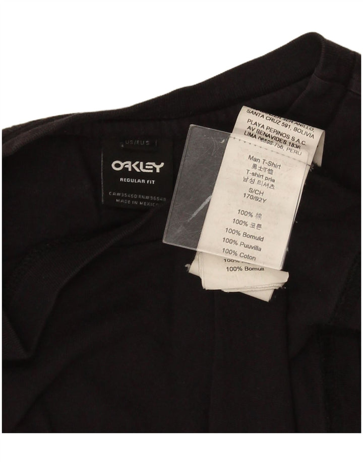 Oakley - Camiseta gráfica para hombre, talla pequeña, algodón negro