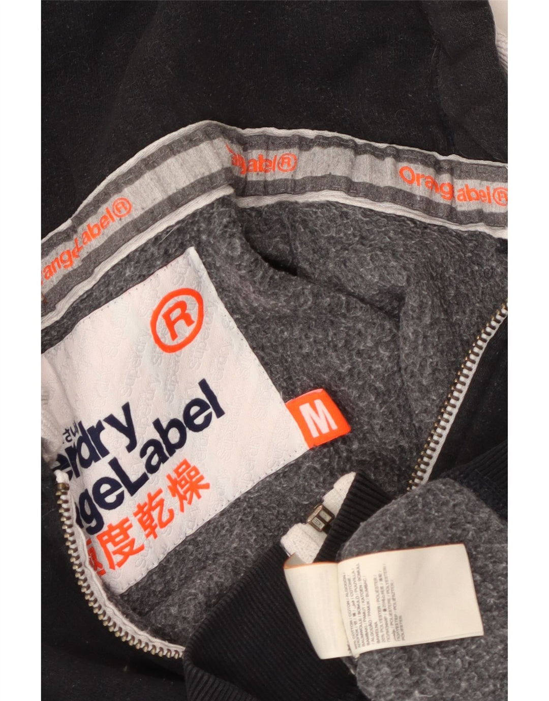 Superdry Sudadera con capucha y cremallera para mujer Reino Unido 40 Mediano Algodón negro