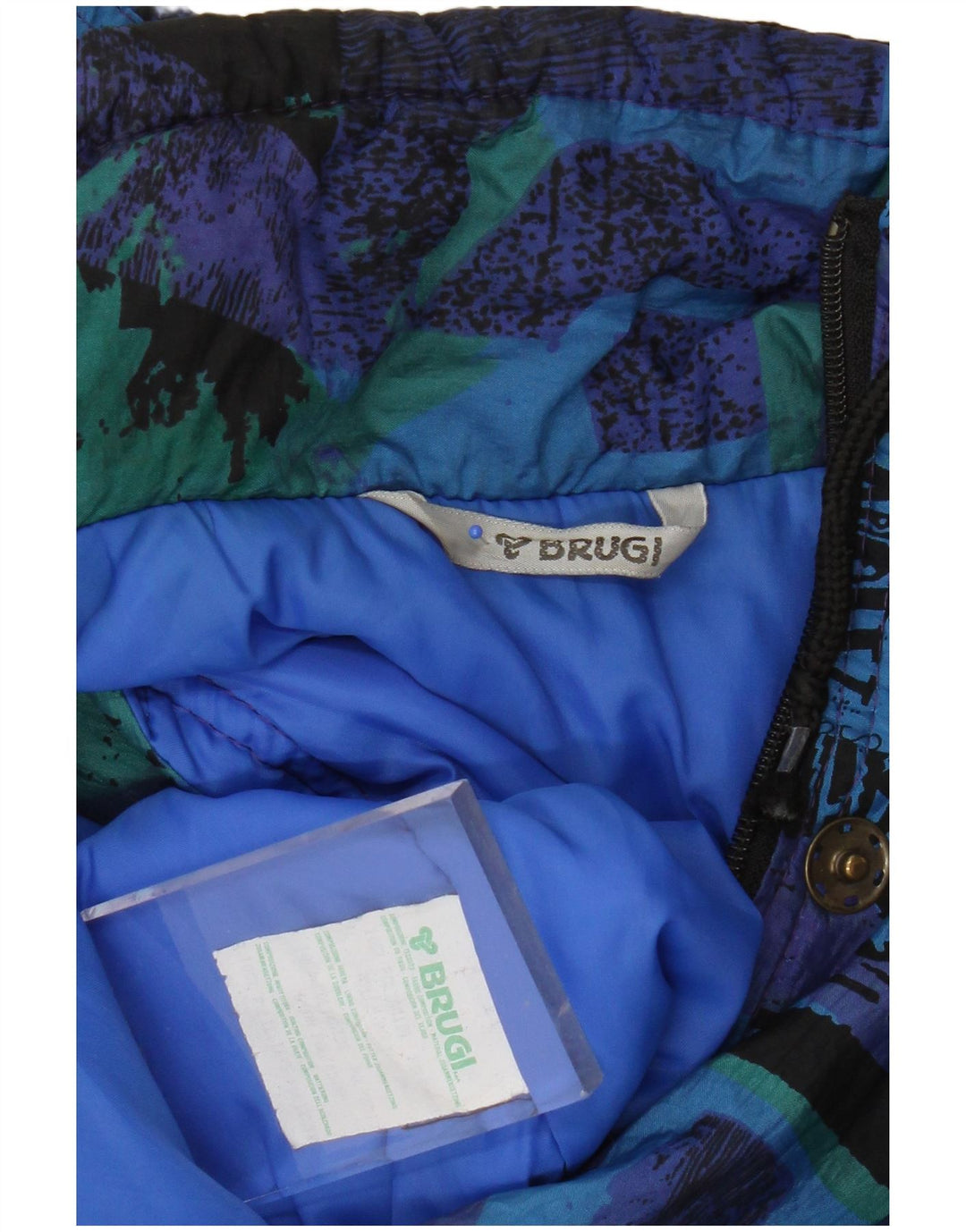 BRUGI Chaleco gráfico para mujer UK 44 Poliamida geométrica azul medio