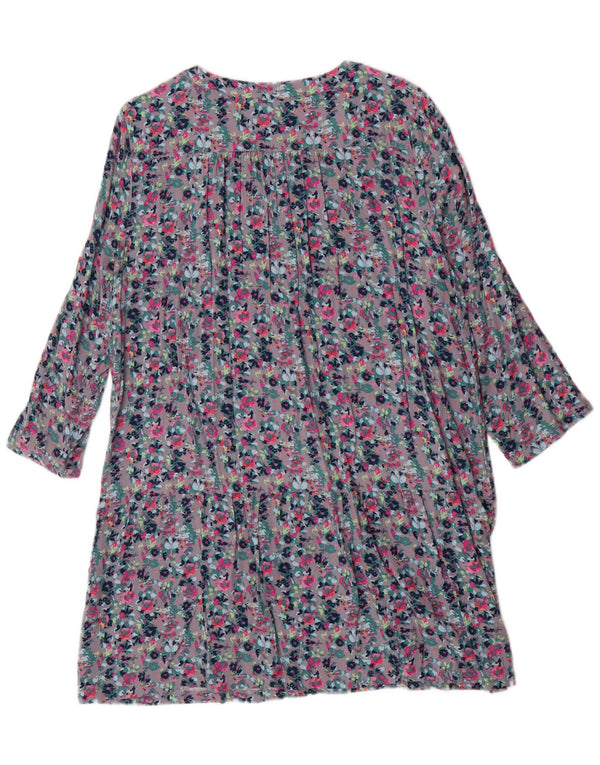 Joules Vestido túnica de manga 3/4 para mujer UK 40 XL Viscosa floral multicolor