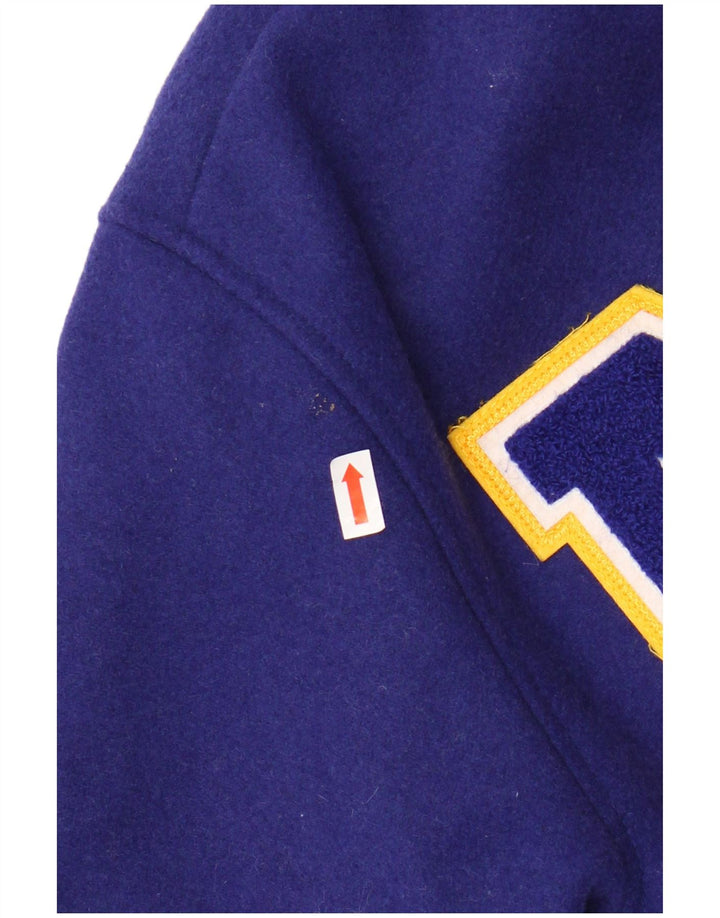 ZARA Chaqueta universitaria con estampado de cocodrilos de Nueva York para niña 9-10 años Azul marino