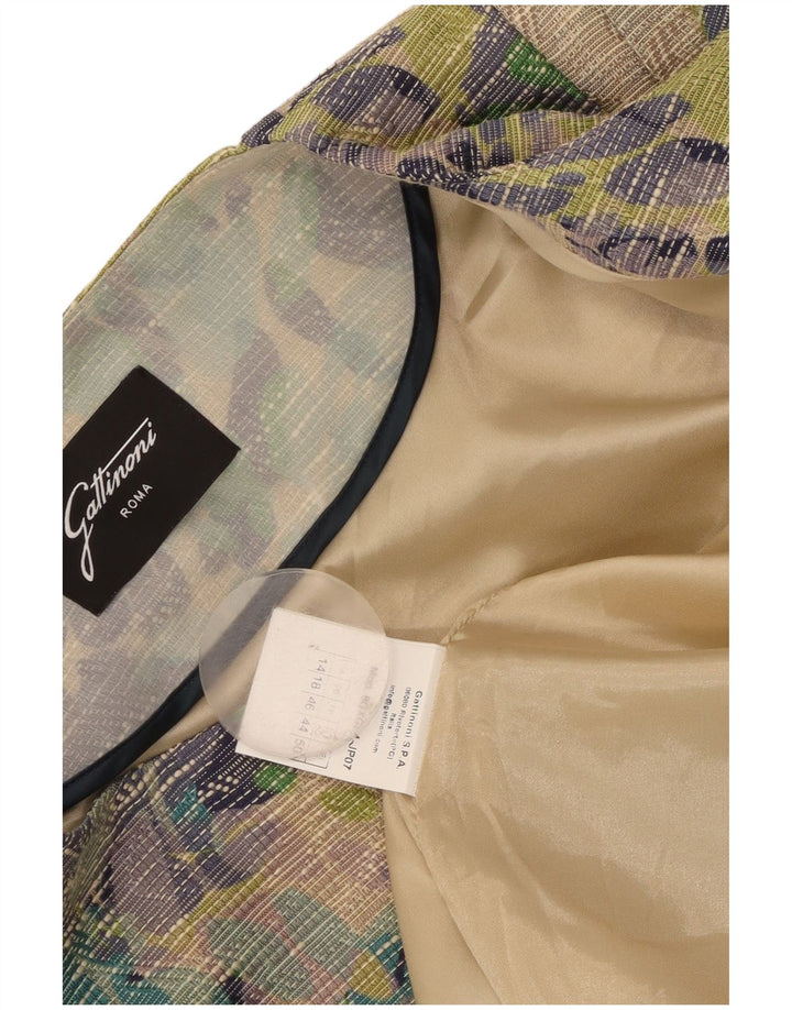 Gattinoni Chaqueta tipo blazer abierta para mujer UK 18 XL Multicolor Floral