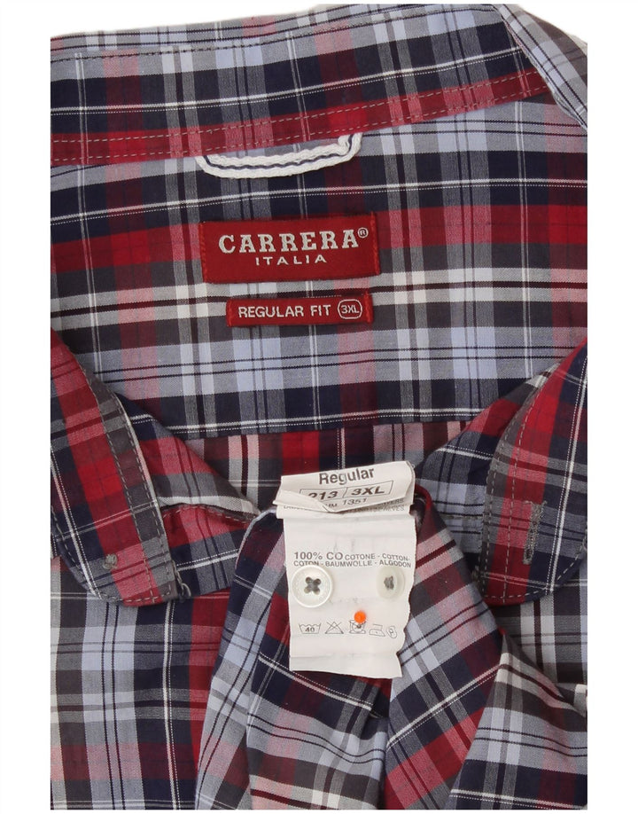 Camisa Carrera Regular Fit para hombre 3XL Algodón a cuadros multicolor