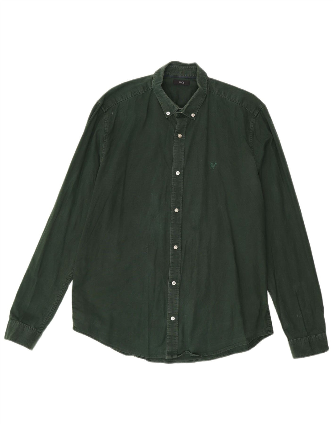 M&CO Camisa para hombre grande de algodón verde