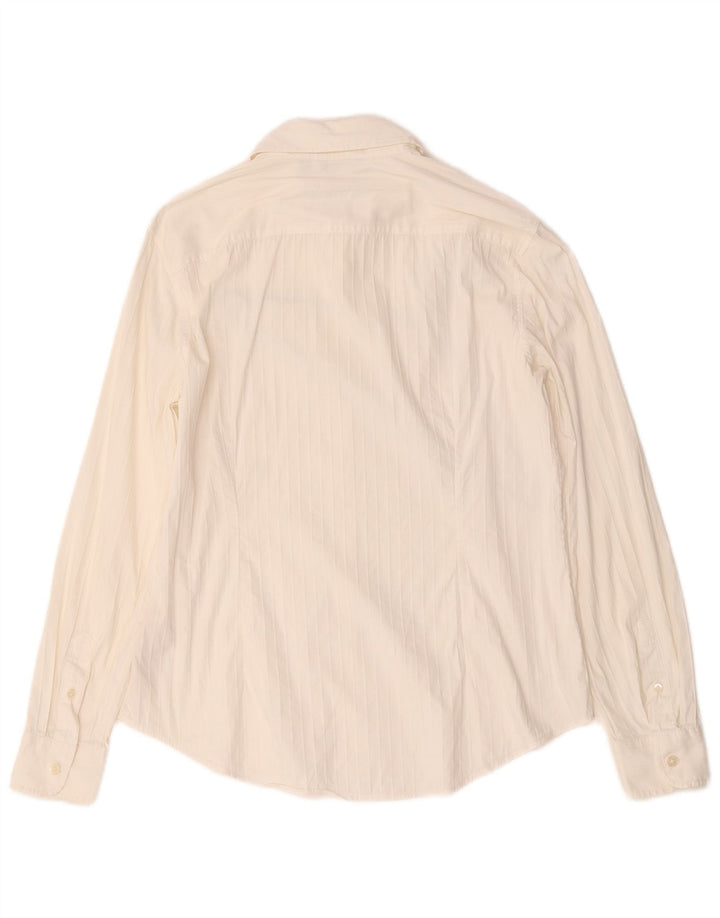 Camisa Massimo Dutti Mujer EU 42 Grande Algodón Rayas Blancas