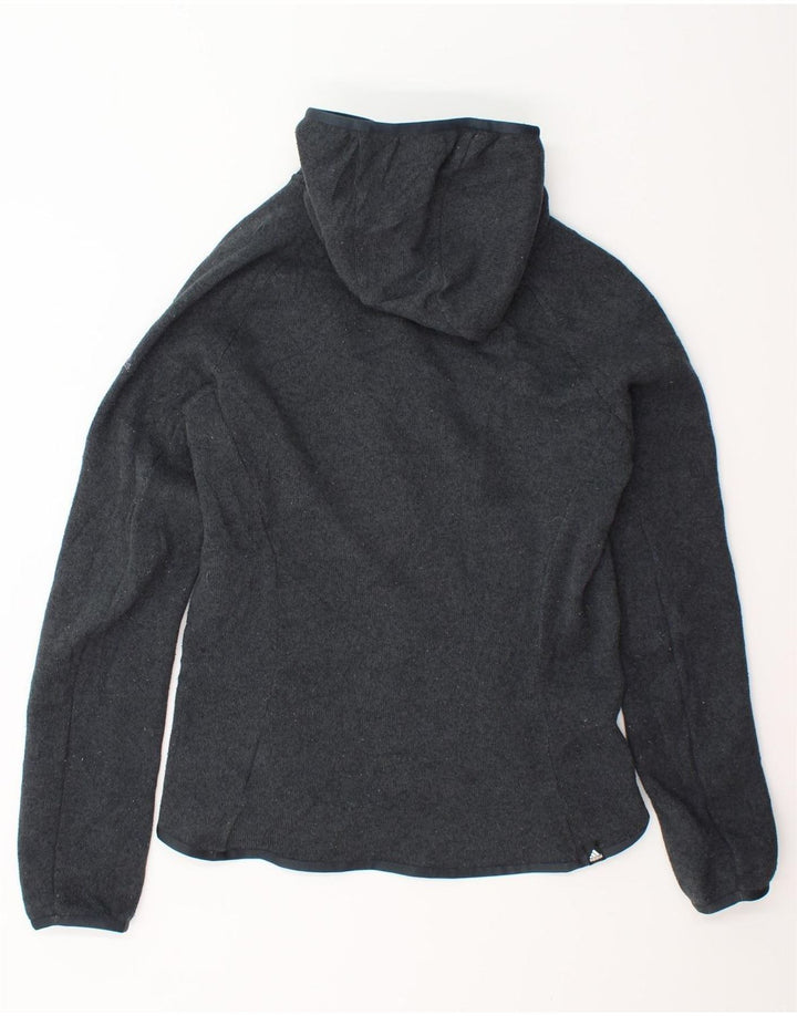 ADIDAS Womens Zip Hoodie Sweater UK 14 Large Grey Polyester Vintage Adidas and Second-Hand Adidas from Messina Hembry 