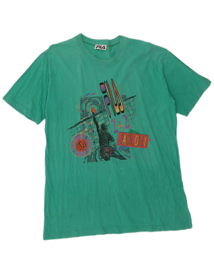 Fila Camiseta gráfica para hombre Top XL Verde