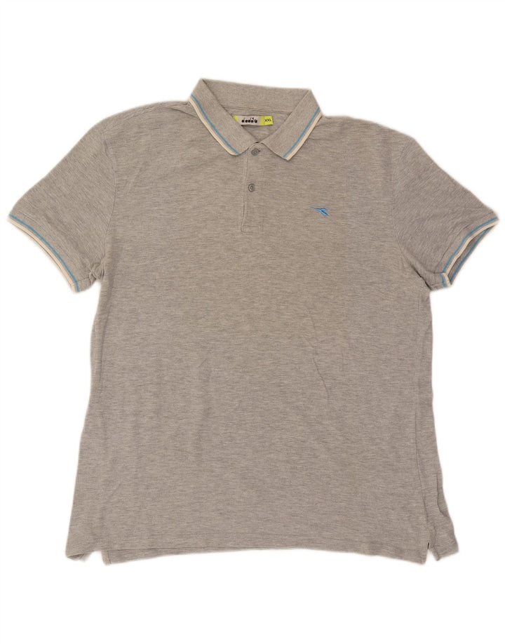 Diadora Polo Hombre 2XL Gris