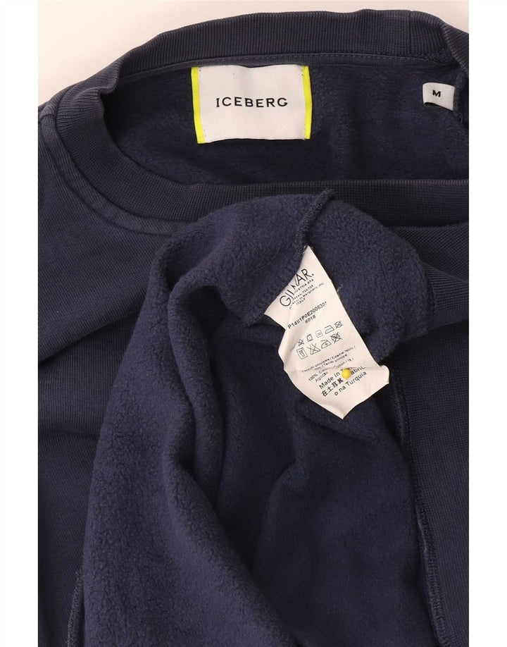 Iceberg Hombre Sudadera Gráfica Jumper Medium Azul Marino Algodón
