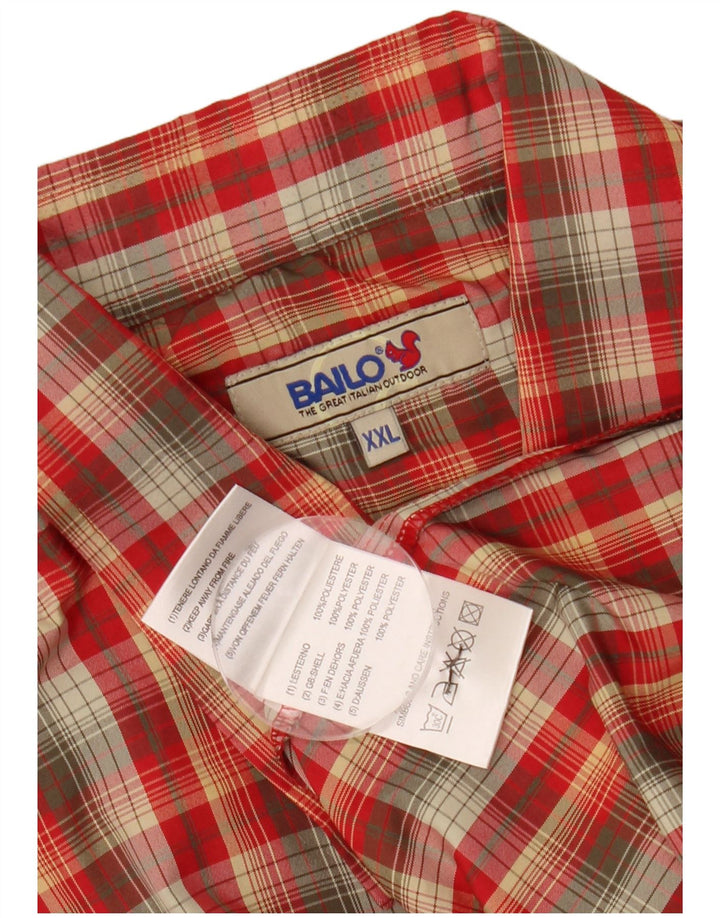 BAILO Camisa Hombre 2XL Cuadros Rojo Poliéster