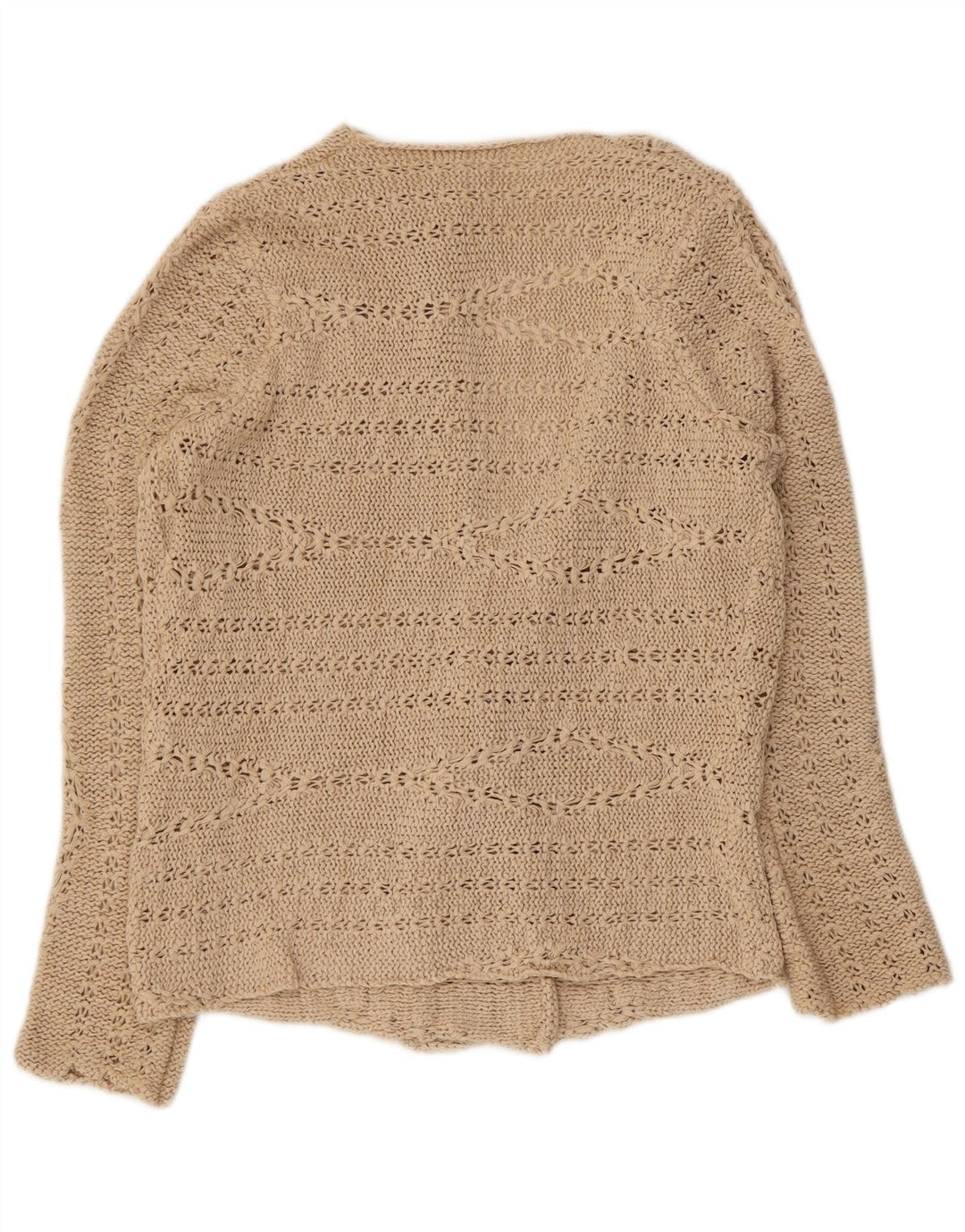 Marks & Spencer Suéter tipo cárdigan abierto para mujer Reino Unido 12 Acrílico beige medio
