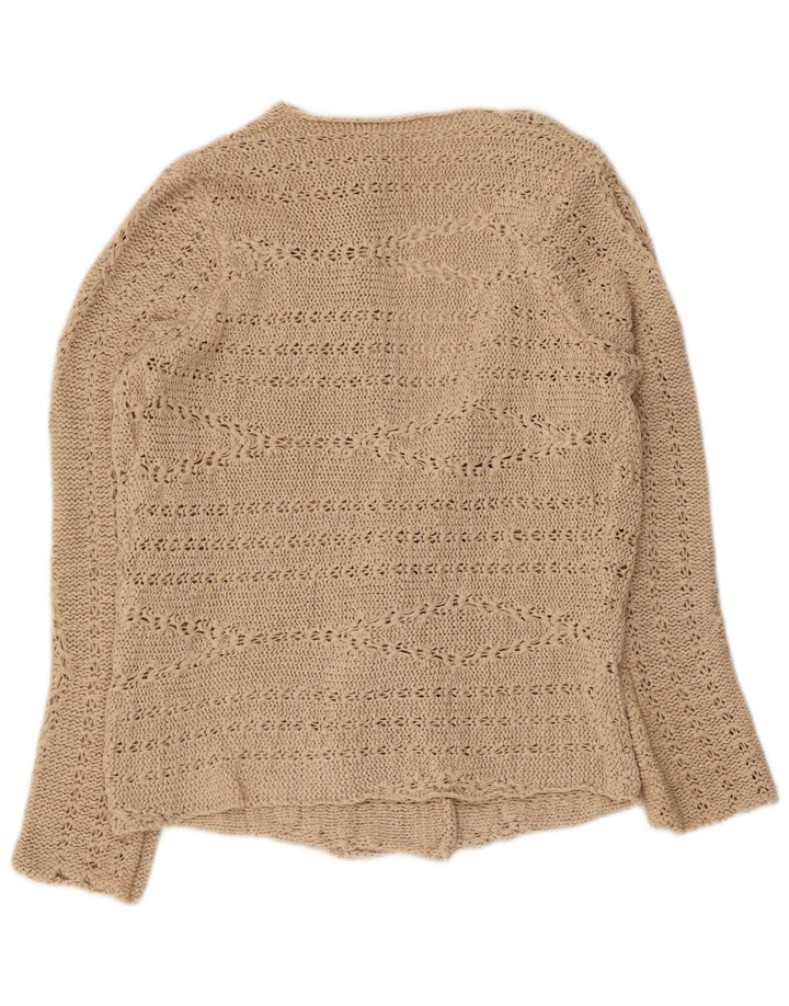 Marks & Spencer Suéter tipo cárdigan abierto para mujer Reino Unido 12 Acrílico beige medio