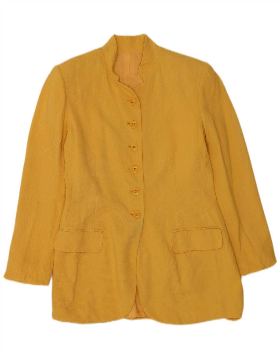 Hobbs Marilyn Anselm Chaqueta Blazer de 6 Botones para Mujer Reino Unido 12 Seda Amarilla Mediana