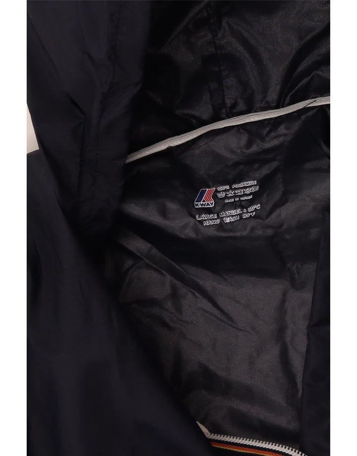 K-Way Chaqueta impermeable con capucha para hombre UK 36 Small Azul marino Poliamida