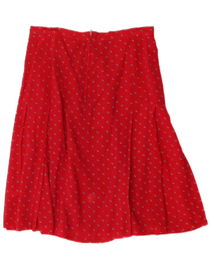 Vintage mujer A-Line falda W32 grande rojo geométrico