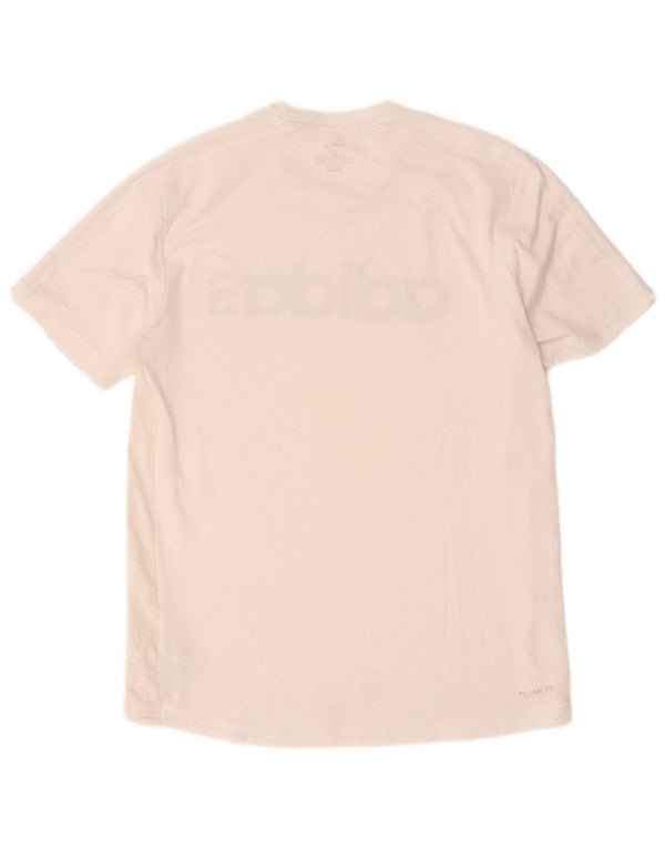 Adidas Mens Climacool Graphic Camiseta Top Pequeño Poliéster Blanco