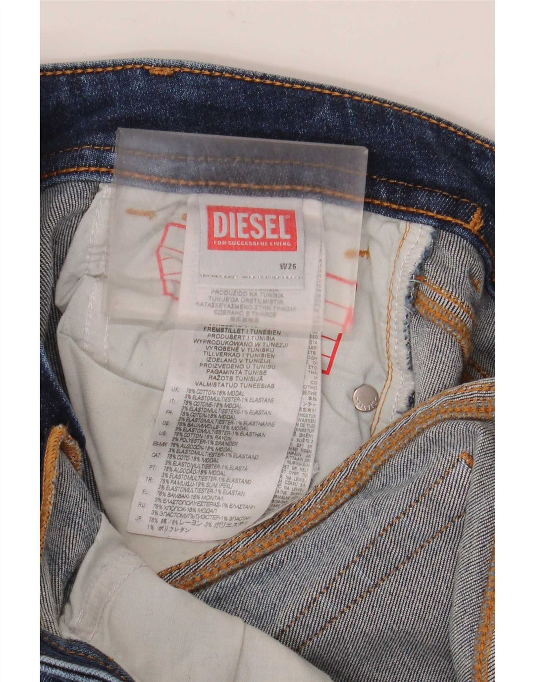 Vaqueros Acampanados Diesel Mujer W26 L32 Algodón Azul