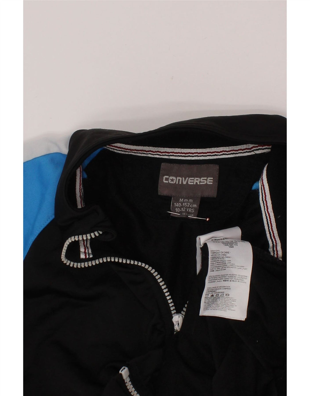 CONVERSE Chaqueta de chándal para niños 10-11 años Mediana Negro Colorblock